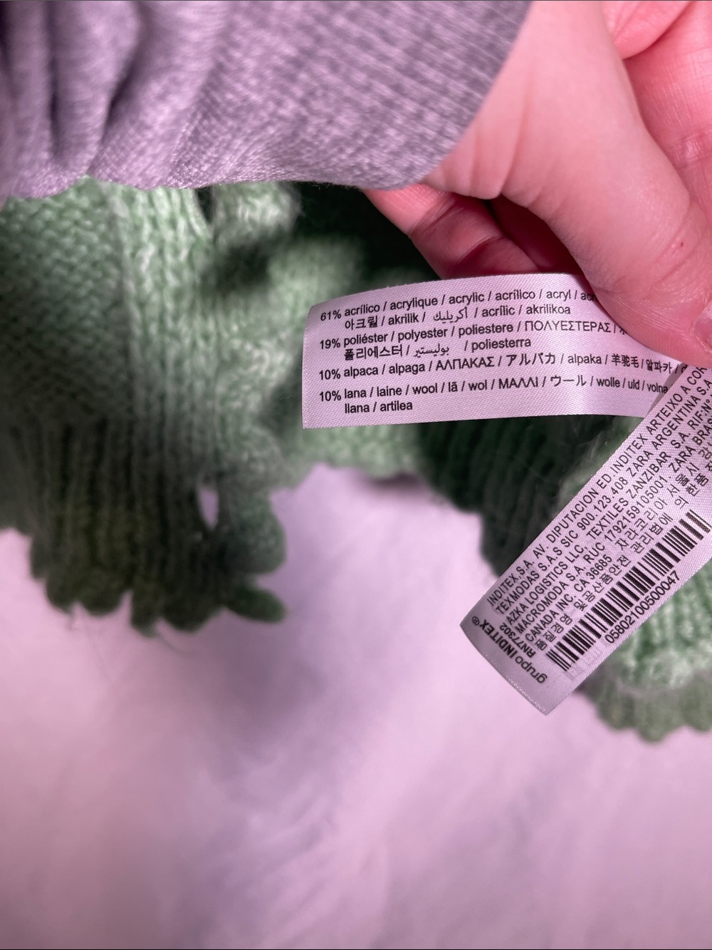ZARA WOMENS GREEN JEWEL CARDIGAN SWEATER ALPACA WOOL LARGE 5802/100/500/L - Picture 6 of 8